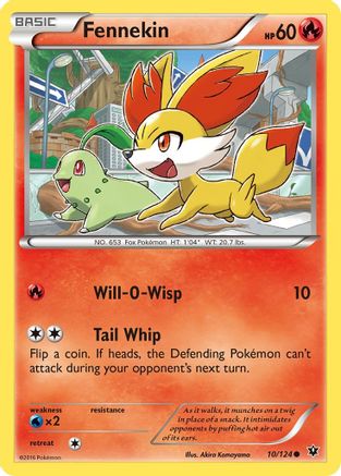 Fennekin (10) 010  - Reverse Holofoil XY  Fates Collide - Common
