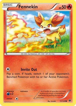 Fennekin (11) 011  - Reverse Holofoil XY  Fates Collide - Common