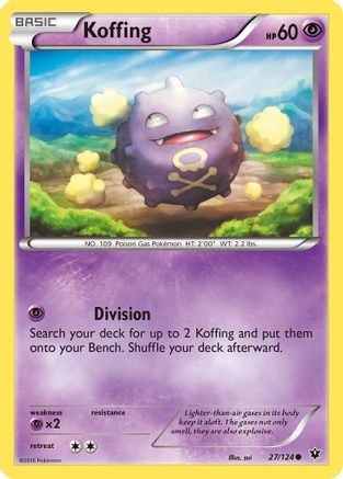 Koffing 027  - Reverse Holofoil XY  Fates Collide - Common