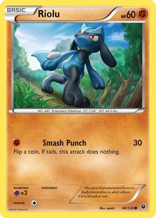 Riolu (46) 046  - Reverse Holofoil XY  Fates Collide - Common