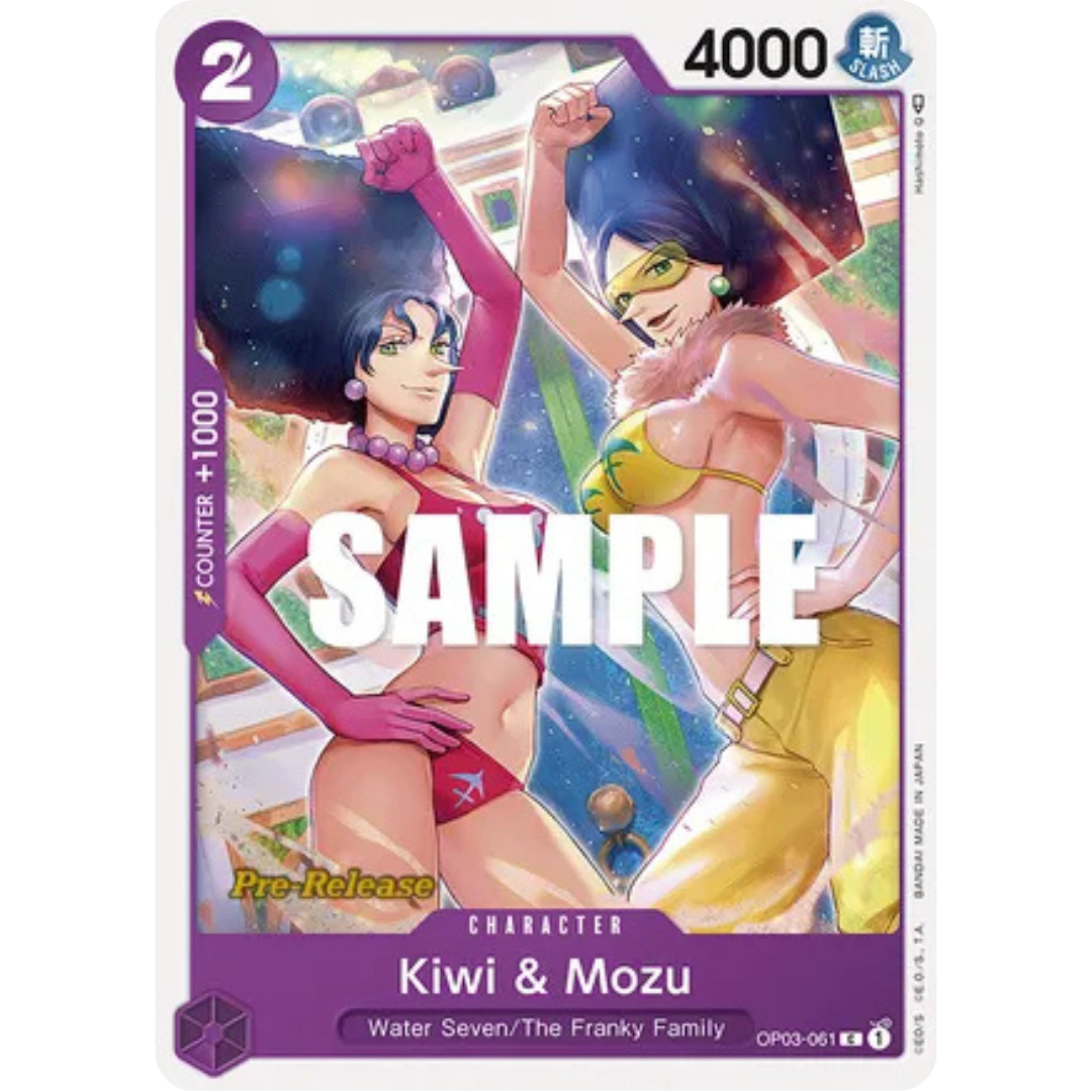 Kiwi & Mozu (OP03-061) - Pillars of Strength Pre-Release Cards