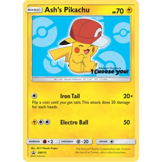Ash's Pikachu (SM113) [Sun & Moon: Black Star Promos]