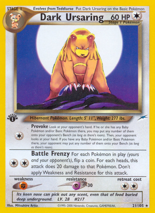 Dark Ursaring/105  - 1st Edition Neo Destiny - Rare