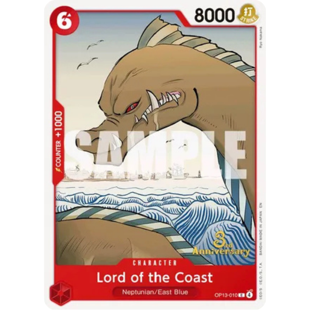 Lord of the Coast (OP13-010) - Carrying On His Will: 3rd Anniversary Tournament Cards