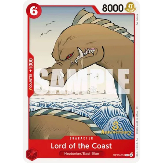 Lord of the Coast (OP13-010) - Carrying On His Will: 3rd Anniversary Tournament Cards