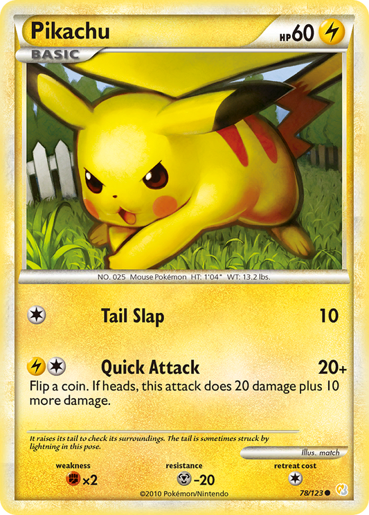 Pikachu 078  HeartGold SoulSilver - Common