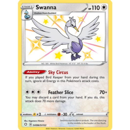 Swanna (SV096/SV122) [Sword & Shield: Shining Fates]