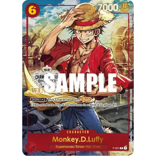 Monkey.D.Luffy (Store Championship Trophy Card) (P-001) - One Piece Promotion Cards Foil
