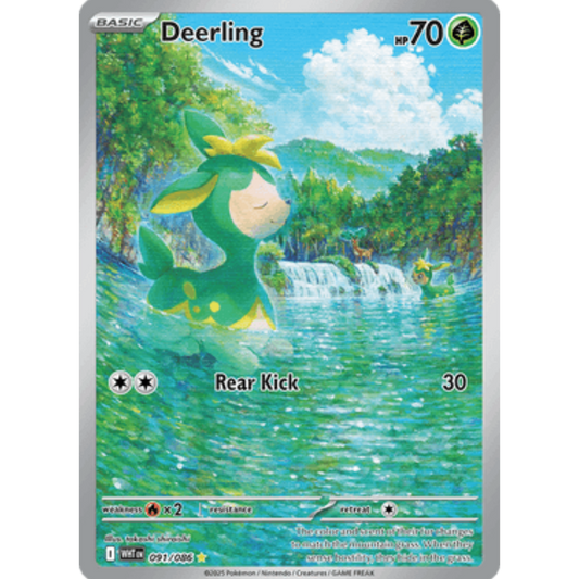 Deerling 091/086  - Holofoil SV White Flare - Illustration Rare