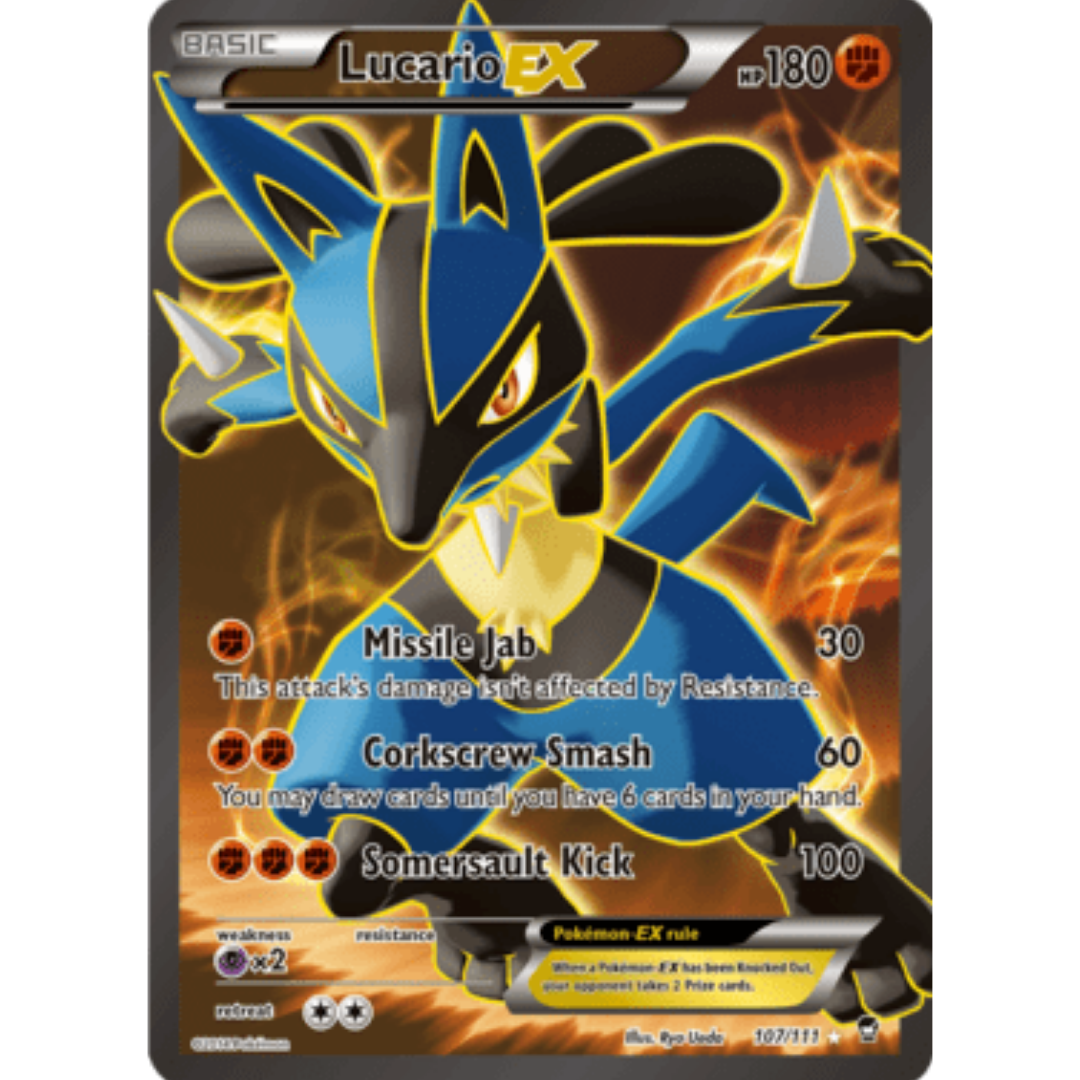 Lucario EX (107 Full Art) 107/111  - Holofoil XY  Furious Fists - Ultra Rare