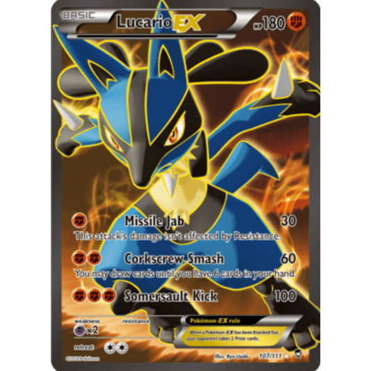 Lucario EX (107 Full Art) 107/111  - Holofoil XY  Furious Fists - Ultra Rare