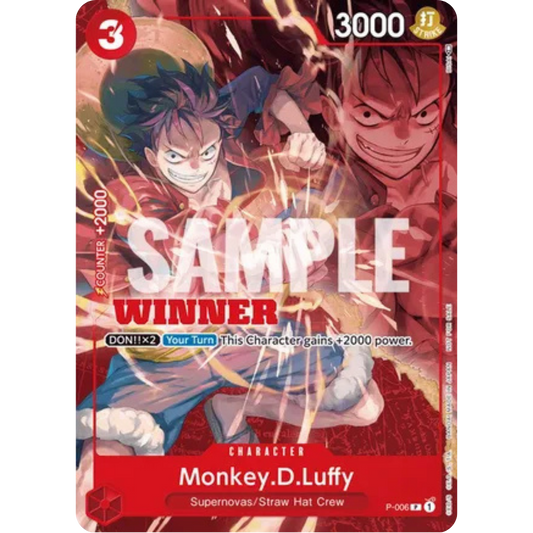Monkey.D.Luffy - P-006 (Winner Pack Vol. 1) (P-006) - One Piece Promotion Cards