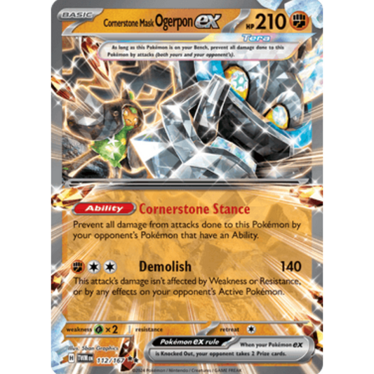 Cornerstone Mask Ogerpon ex (112/167) [Scarlet & Violet: Twilight Masquerade]