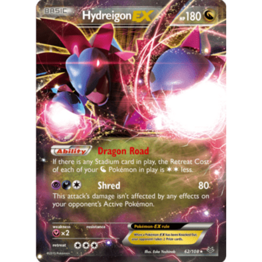 Hydreigon EX 062/108  - Holofoil XY  Roaring Skies - Ultra Rare
