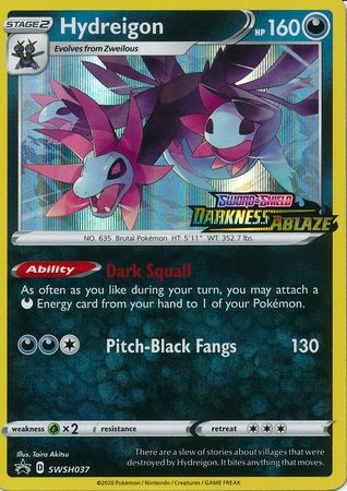 Hydreigon - SWSH037 (Prerelease)  - Holofoil SWSH Sword & Shield Promo Cards - Promo