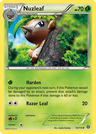 Nuzleaf 010  - Reverse Holofoil XY  Steam Siege - Uncommon
