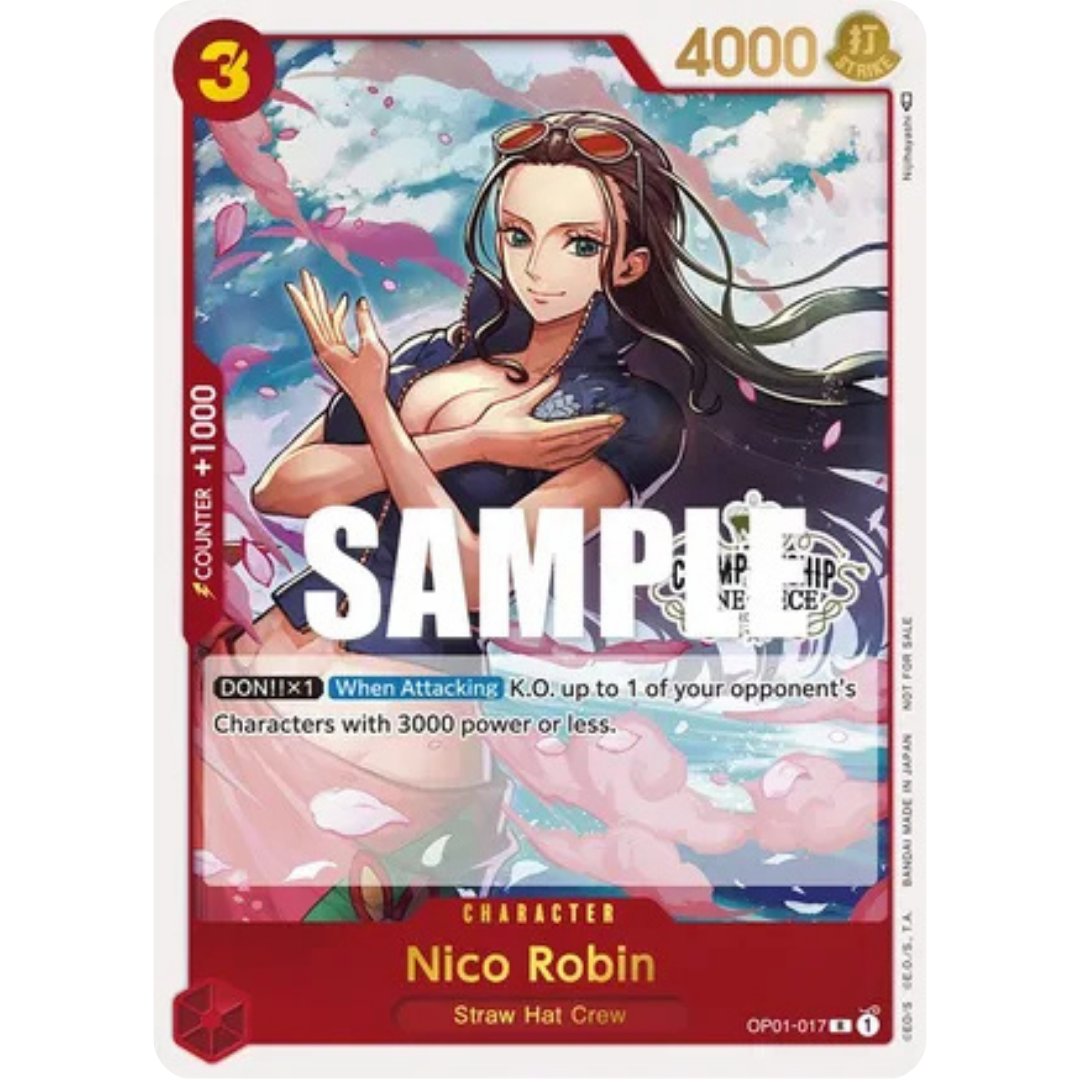 Nico Robin (Store Championship Participation Pack) (OP01-017) - One Piece Promotion Cards Foil