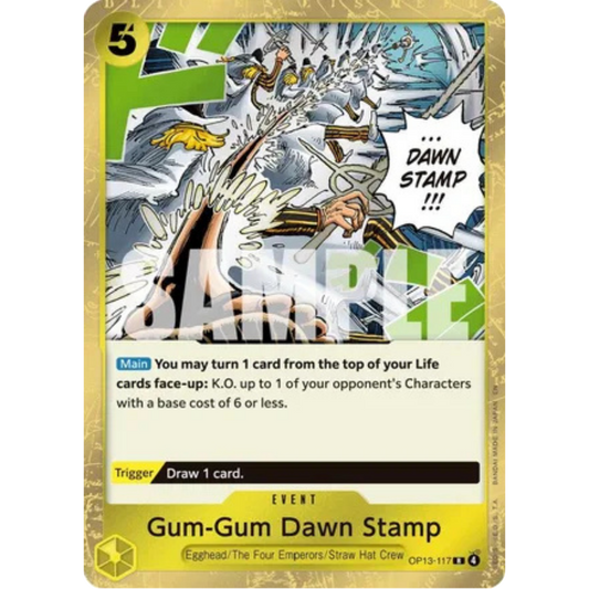 Gum-Gum Dawn Stamp (OP13-117) - Carrying On His Will Foil