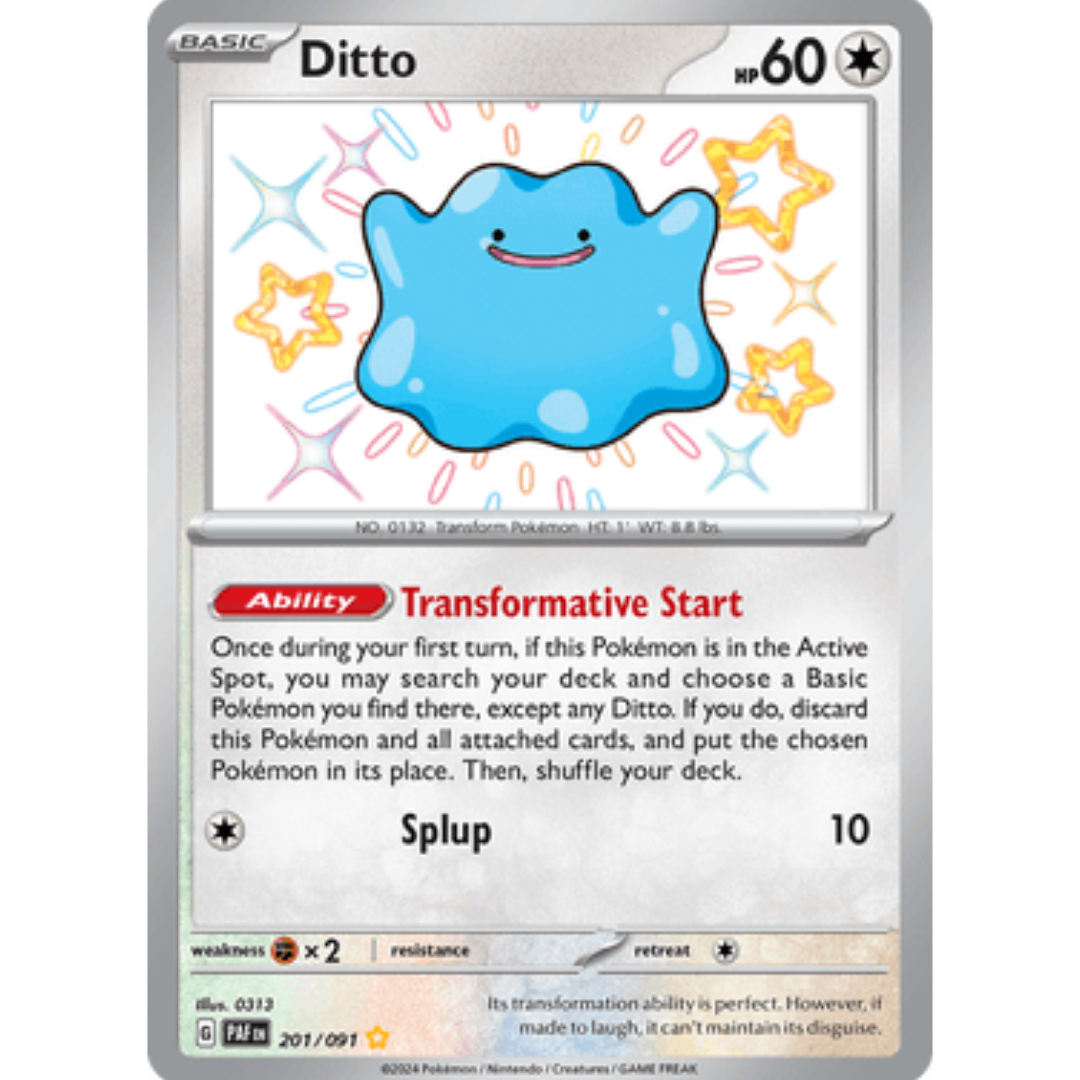 Ditto 201  - Holofoil SV Paldean Fates - Shiny Rare