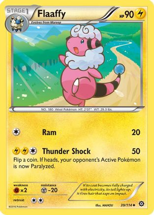Flaaffy 039  - Reverse Holofoil XY  Steam Siege - Uncommon