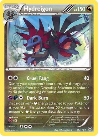 Hydreigon 086  - Holofoil XY  Steam Siege - Holo Rare