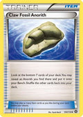 Claw Fossil Anorith 100  - Reverse Holofoil XY  Steam Siege - Uncommon