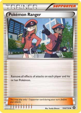 Pokemon Ranger 104  - Reverse Holofoil XY  Steam Siege - Uncommon