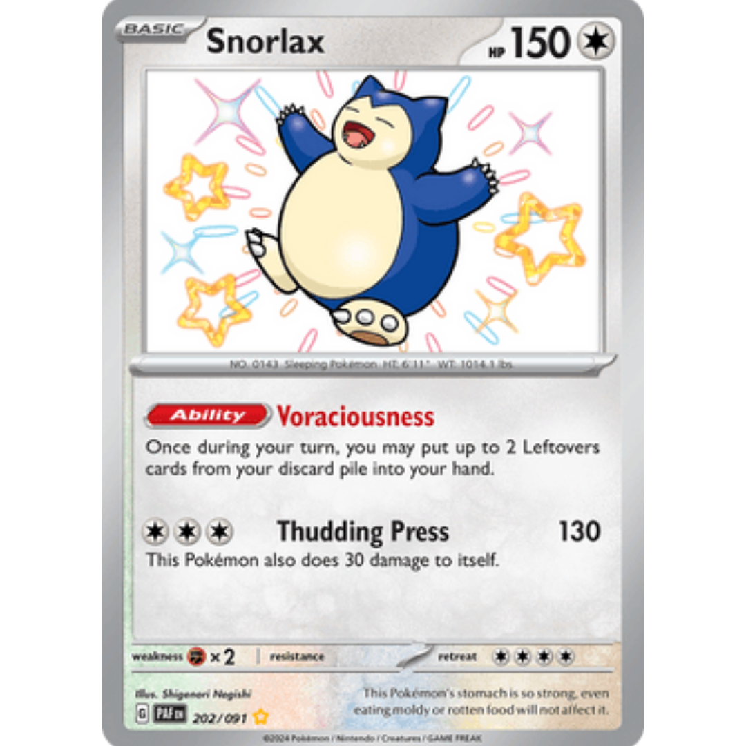 Snorlax 202  - Holofoil SV Paldean Fates - Shiny Rare