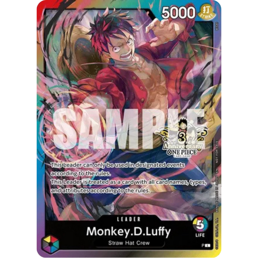 Monkey.D.Luffy (3rd Anniversary Tournament 3 Brothers Pack) - Carrying On His Will: 3rd Anniversary Tournament Cards