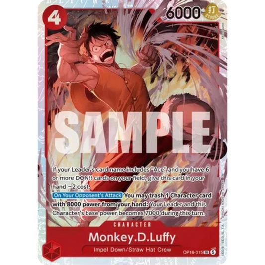 Monkey.D.Luffy (OP16-015) - The Time of Battle Foil