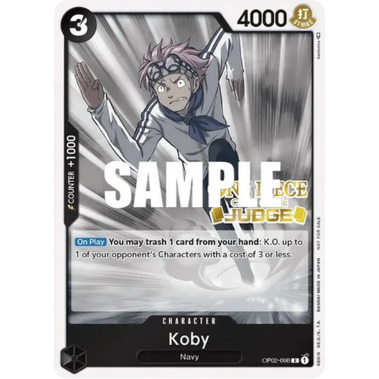 Koby (Judge) (OP02-098) - One Piece Promotion Cards Foil