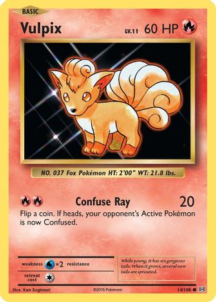 Vulpix 014  - Reverse Holofoil XY  Evolutions - Common