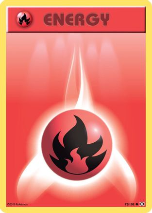 Fire Energy 092  XY  Evolutions - Common