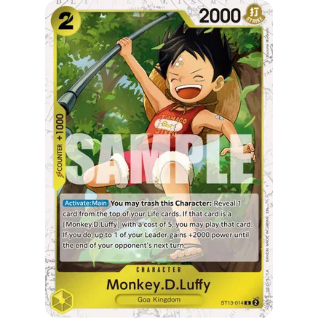 Monkey.D.Luffy - ST13-014 (Pirate Foil) (ST13-014) - Premium Booster -The Best- Vol. 2 Foil