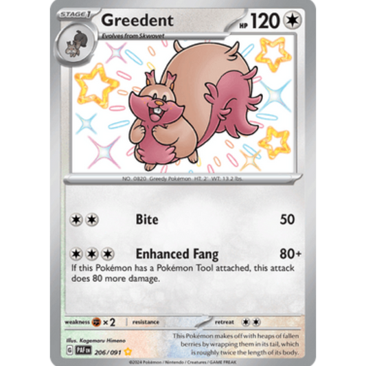 Greedent (206/091) [Scarlet & Violet: Paldean Fates]