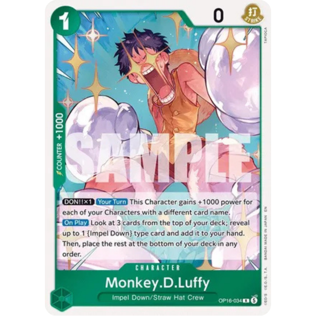 Monkey.D.Luffy (034) (OP16-034) - The Time of Battle Foil