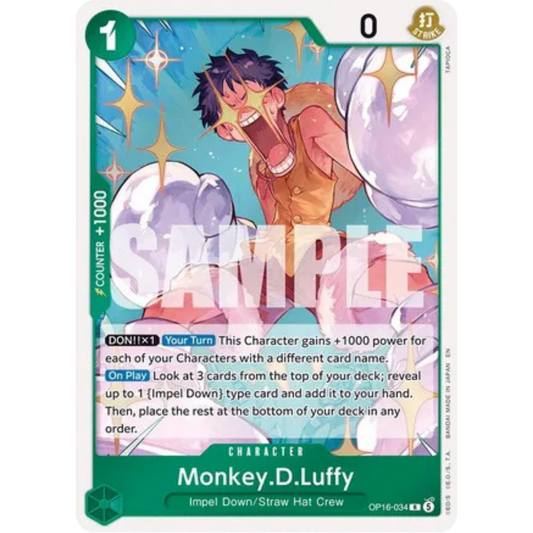 Monkey.D.Luffy (034) (OP16-034) - The Time of Battle Foil
