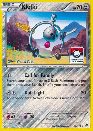 Klefki - 66/119 (Pokemon League) [2nd Place]/119  - Reverse Holofoil League & Championship Cards - Promo