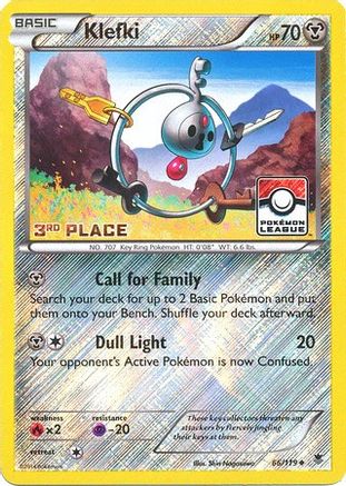 Klefki - 66/119 (Pokemon League) [3rd Place]/119  - Reverse Holofoil League & Championship Cards - Promo