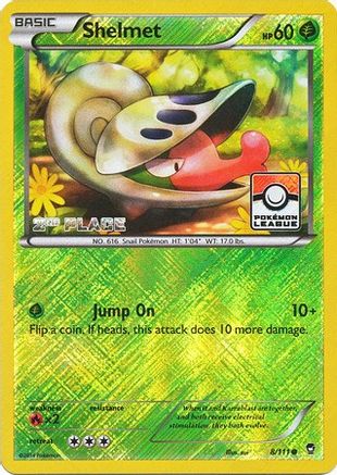 Shelmet - 8/111 (Pokemon League) [2nd Place]/111  - Reverse Holofoil League & Championship Cards - Promo