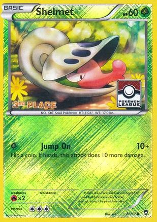 Shelmet - 8/111 (Pokemon League) [3rd Place]/111  - Reverse Holofoil League & Championship Cards - Promo