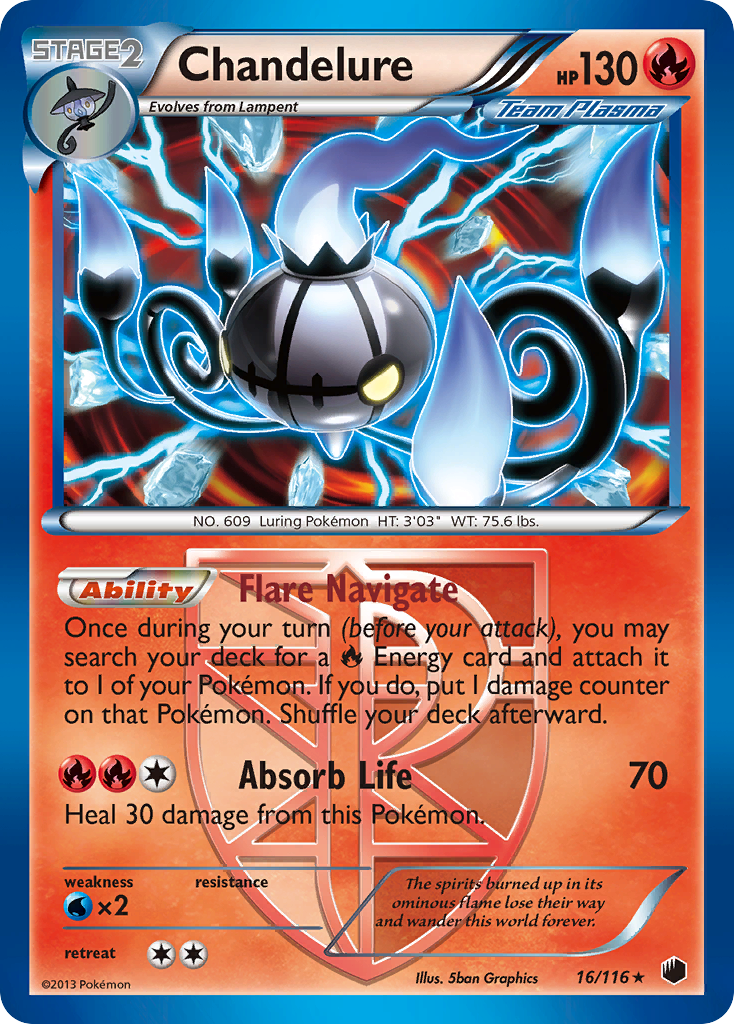 Chandelure (Team Plasma)  - Holofoil Plasma Freeze - Holo Rare