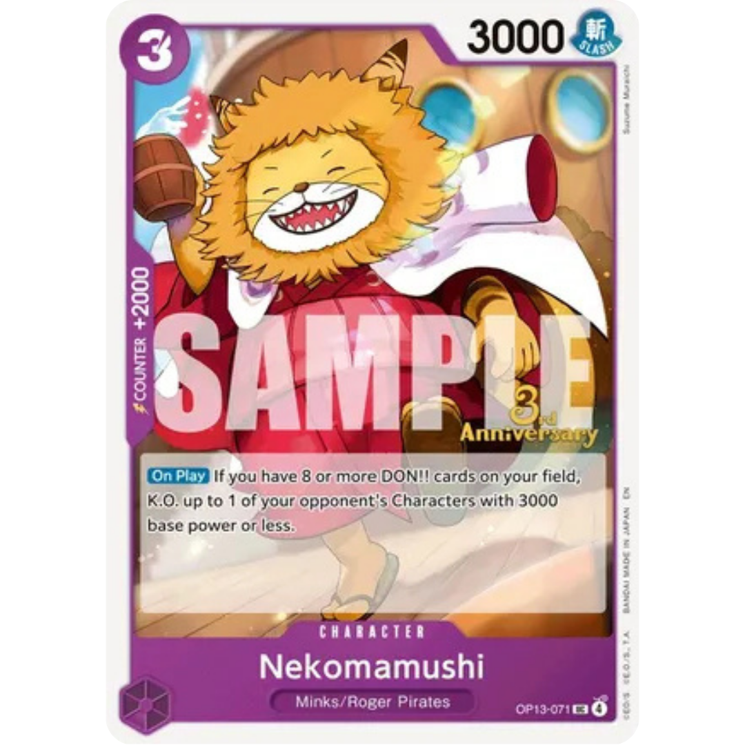 Nekomamushi (OP13-071) - Carrying On His Will: 3rd Anniversary Tournament Cards