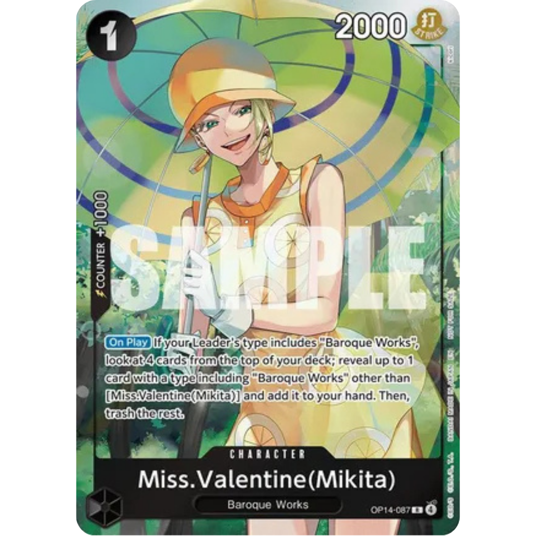 Miss.Valentine(Mikita) (Dash Pack) (OP14-087) - The Azure Sea's Seven Foil
