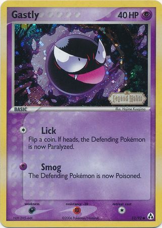 Gastly 052  - Reverse Holofoil Legend Maker - Common