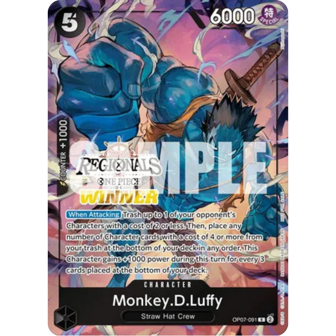 Monkey.D.Luffy (091) (Offline Regional 2024 Vol. 3) [Winner] (OP07-091) - One Piece Promotion Cards Foil