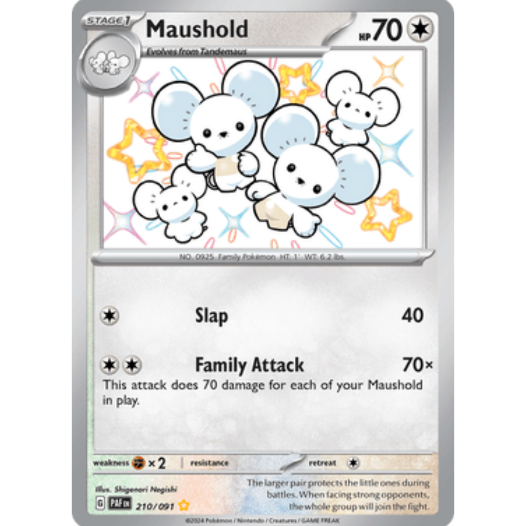 Maushold 210/091  - Holofoil SV Paldean Fates - Shiny Rare