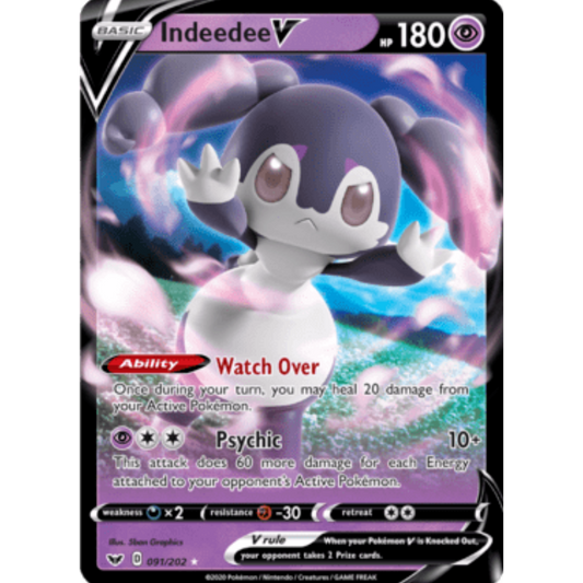 Indeedee V (091/202) [Sword & Shield: Base Set]
