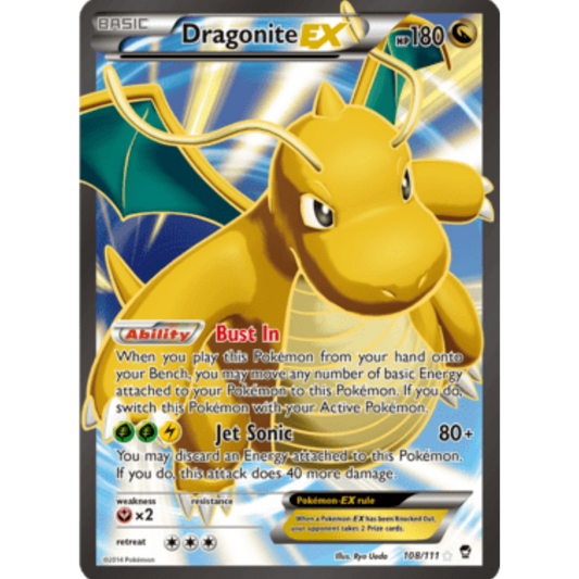 Dragonite EX (108 Full Art) 108/111  - Holofoil XY  Furious Fists - Ultra Rare