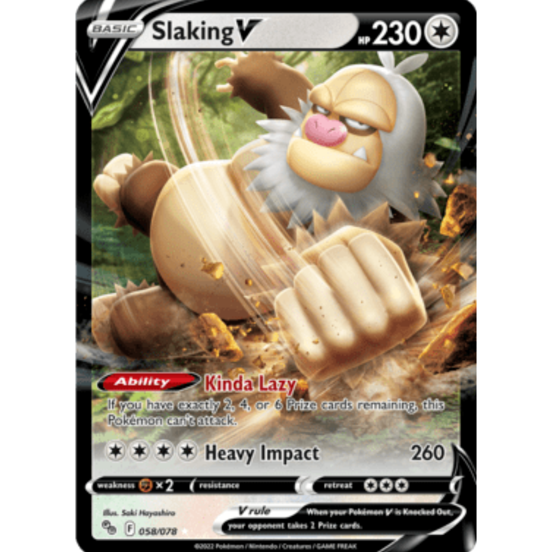 Slaking V 058  - Holofoil Pokemon GO - Ultra Rare